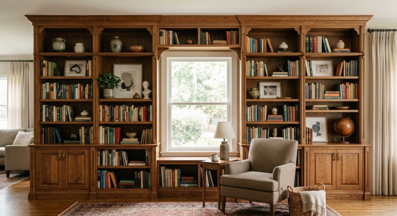 Custom Bookshelves Installation in Frederick, MD